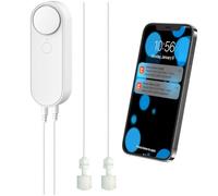 Detector de Nivel de Agua WiFi, Alarma Inteligente de sensores de Agua, línea de Doble detección separada 5m, monitoreo Remoto de Aplicaciones, Doble Alarma, Suministro de energía de batería AAA