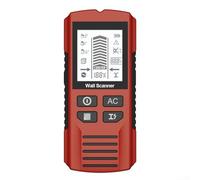 Detector de pernos portátil 7 en 1 con LCD fácil de leer y alertas de audio para seguridad en proyectos domésticos (rojo)