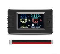 Detector de poder de Digitaces del color, AC 110-220V 45-65Hz Medidor de Capacidad de Poder Detector de Voltaje y Corriente Probador para Medición (10A)