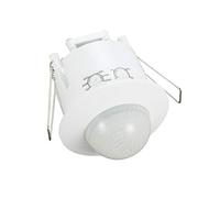 Detector de Presencia empotrable con aro, conexión fácil, Ajuste de sensibilidad, Ideal para iluminación automática en Espacios Interiores.