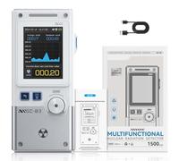 Detector de radiación multifuncional GC-03 con pantalla a color de 2.4 pulgadas para campos nucleares, eléctricos y magnéticos, bateo de 1500 mAh (blanco)