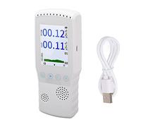 Detector de radiación nuclear portátil RespeFinem con monitor en tiempo real LCD Carga USB 2500mAh Batería para el hogar Empresas Laboratorios de Salud y más (Blanco)