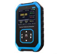 Detector de radiación portátil para contador Geiger con alarma de dosis personal y alertas multimodo para detección precisa (azul)