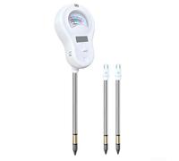 Detector de suelo 6 en 1 con sonda reemplazable para prueba de pH de humedad en agricultura jardinería e investigación de cuidado de plantas (3 sondas)