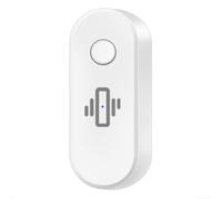 Detector de vibración WiFi Tuya con sensor de movimiento y choque para alertas en tiempo real y automatización inteligente en sistemas de seguridad para el hogar (blanco)