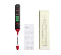 Detector de voltaje CA 12-300 V con pantalla LCD, detección NCV para conductor en vivo/cero, alarma acústica y óptica, cabezales de destornillador intercambiables, linterna LED
