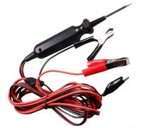 Detector de voltaje multifuncional para coche 6-24 V CC con polaridad y continuidad, 8 funciones, indicador LED rojo/verde, cable de 4 m para relé y ventilador, herramienta de detector eléctrico