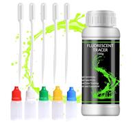 Detector Fugas Piscina, Detección Universal de Filtraciones para Piscinas, 100ml Fluoresceína Detección de Fugas y Comprobación de Estanqueidad en Piscinas, Spas, Fontanería, Tejados y Coches