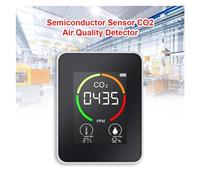 Detector Gas Sensor Inteligente De CO2, Medidor, Herramienta Detección Temperatura Y Humedad, Monitor Calidad del Aire, Multiusos(White)