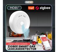 Detector inteligente de fugas de Gas, Sensor de alarma ZigBee Tuya, alarma de fuga de Gas Combustible para seguridad del hogar, Control por aplicación remota, Smart Life