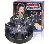 Detector Mentira Juego Ruleta Recargado, Juego de Dedos de Choque Del Test Del Detector de Mentiras, Juegos de Mesa para Adultos En Familia, Test de La Verdad Detector de Mentiras Poligrafo (A)