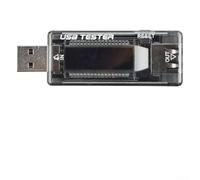 Detector portátil de voltaje y corriente USB para prueba de energía del cargador con rango de visualización circular transparente 4-20v y 0-3a medidor alto para dispositivos móviles, tabletas y otros