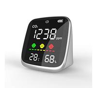 Detectores de Gas, 2pc portátil CO2 Monitor del Detector de Calidad del Aire CO2 Manual de configuración del medidor CO2 Umbral de Alarma y el Sonido se Puede Apagar CO2 Detector