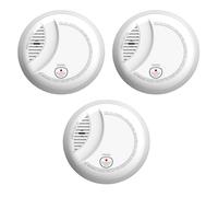 Detectores de Humo, Detector de Incendios con Sensor fotoeléctrico, Detector de Humo, Certificado EN 14604, Fire Alarm, Smoke Detector for Home Security (3 Piezas)