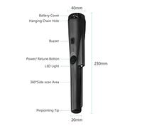 Detectores de metales, Detectores de metal PinPointer con punta de clavijón Punter Wand Treasure Explorando la herramienta de desearción vibración vibración 360 Detección,Máquina multiusos(Nero)