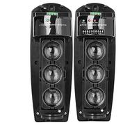 Detectores de Triple Haz Alarma de Triple Haz Detector de LED infrarrojo fotoeléctrico de Seguridad Transmisión inalámbrica para de Alarma de Seguridad para el hogar(ABE 100)