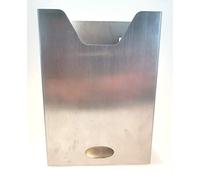 Detektierbar.de Portadocumentos A5 de acero inoxidable - Soporte de pared perfecto para áreas de producción, industria, oficina, taller, laboratorio, duradero e higiénico