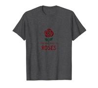 Detén y huele Las Rosas Inspiradoras Florales Camiseta, Hombre, Jaspeado Oscuro, S