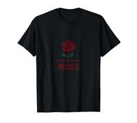 Detén y huele Las Rosas Inspiradoras Florales Camiseta, Hombre, Negro, L