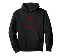 Detén y huele Las Rosas Inspiradoras Florales Sudadera con Capucha, Unisex para Adultos, Negro, L