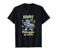Detener el depurador en el Trabajo IT Reiniciar Knight Bug Swatter Camiseta