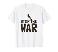 Detener la Guerra Declaración de protesta por la Paz Mensaje contra la Lucha Camiseta