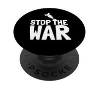 Detener la Guerra Declaración de protesta por la Paz Mensaje contra la Lucha PopSockets PopGrip Adhesivo