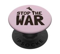 Detener la Guerra Declaración de protesta por la Paz Mensaje contra la Lucha PopSockets PopGrip Adhesivo