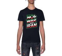 Detener La Guerra Y Vivir En Paz Camiseta Negro para Hombre De Manga Corta con Cuello Redondo
