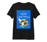 Detener la Violencia de pandillas Manos entrelazadas Camiseta Premium