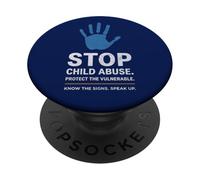 Detenga el abuso Infantil Proteja la Conciencia de los niños con Azul PopSockets PopGrip Adhesivo