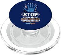 Detenga el abuso Infantil Proteja la Conciencia de los niños con Azul PopSockets PopGrip para MagSafe