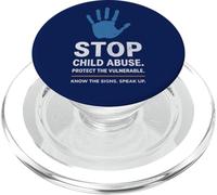 Detenga el abuso Infantil Proteja la Conciencia de los niños con Azul PopSockets PopGrip para MagSafe