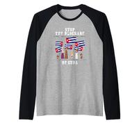 Detenga el Bloqueo de Cuba, el Socialismo, la Bandera de Cuba Camiseta Manga Raglan