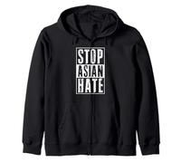 Detengan el Odio asiático Conciencia contra el Racismo contra los crímenes Fascismo Sudadera con Capucha