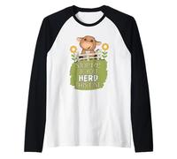 Deténganme si pastorean Este Chiste Gracioso de Highland Cow Camiseta Manga Raglan