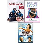 Detention & Dating Teen Movies Weird Science Totally 80's + Breakfast Club John Hughs Flashback Fun movie Set Three Pack & Can't Buy Me Love Film Feature Bundle