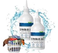 Detergente en aerosol de limpieza sin enjuague, detergente desengrasante de ropa, enzimas activas, removedor de manchas de lavandería, detergente en aerosol de limpieza sin enjuague, 200 ml (2