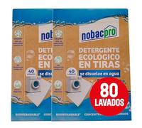Detergente en Tiras para Lavadora. Ecológico, Concentrado y Vegano. 80 lavados en pack 2 Cajas de 40.