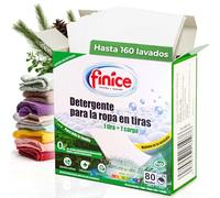 Detergente en Tiras para Lavadora (Hasta 160 Lavados) | Detergente Lavadora con Suavizante, Hipoalergenico, Ecologico| Ropa más Limpia y Suave sin Residuos que Cuidan el Planeta, Fragancia de Montaña