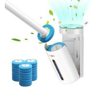 【Detergente+Gancho sin Rastro】 Ajex Escobilla de Baño, Escobilla Baño Desechable WC con 24 Piezas Cabezales de Repuesto & Aromaterapia, Escobillas de Baño Escobilla WC para Aseo y Cuarto de Baño