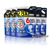 Detergente Líquido Concentrado Aroma Lavanda Fórmula Suave De Base Vegetal Quitamanchas Limpieza Profunda Adecuado for Todos Los Tejidos 2 Litros X 5 Recambios