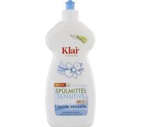 Detergente transparente Sensitive 500 ml, detergente concentrado respetuoso con el medio ambiente sin fragancia, para una vajilla limpia y brillante, libre de fragancias y colorantes sintéticos, vegano