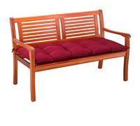 Detex Cojín para Banco de jardín Rojo 110x45x8cm Almohadilla para sillón Doble Viscoelástico Hidrófugo