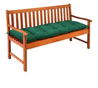 Detex Cojín para Banco de jardín Verde 145x45x8cm Almohadilla para sillón Doble Viscoelástico Hidrófugo