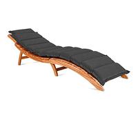 Detex Cojín para Tumbona Antracita 183x56x7 Almohada Reposacabeza Colchoneta para Sillón Acolchonada