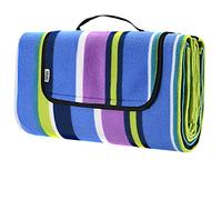 Detex Manta de Picnic Multicolor 2x2m Alfombra Plegable de Playa Lona Impermeable con aislate térmico