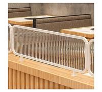 Detive Iron Partit Slish - Divisor de escritorio de media pared a rayas elevadas para espacios de comedor, valla baja de 30 cm para restaurantes y cafeterías, mejora el ambiente y la privacidad