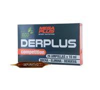 Detox Adelgazante Potente - Derplus - Mega Plus - Diurético para la Retención de Líquidos - Diente de León, Cardo Mariano, Alcachofa, Bardana, Melisa - 20 Ampollas de 10 ml