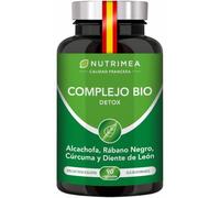 Detox Colon e Hígado | Control de Peso | 100% Natural | 90 Cápsulas Veganas | Diurético BIO | Digestión y Depuración | Alcachofa, Rábano Negro, Cúrcuma y Diente de León | Nutrimea